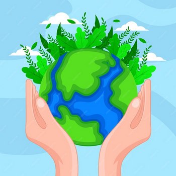 happy earth day vector eco illustrations for social poster banner or card on the theme of saving t 40902БББ